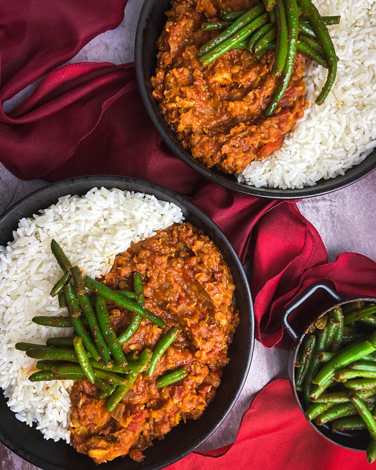 Het kycklinggryta med haricots verts